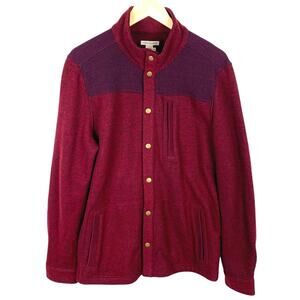 CARBON 2 COLBALT Men's MED Burgundy Purple Snap Button Shirt Jacket